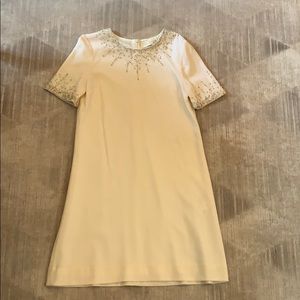 Goat Ivory Beaded Shift Dress